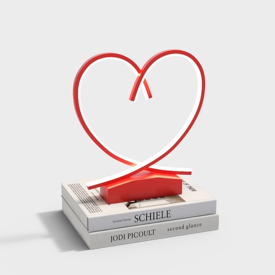 Heart-Shaped Neon Light 3D model