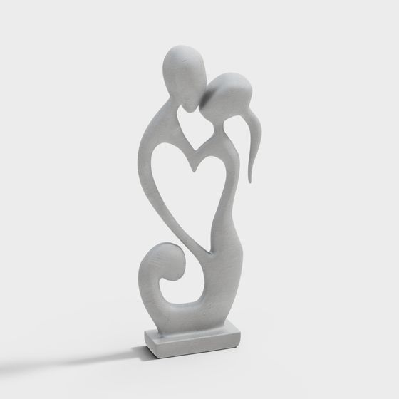 Heart's Embrace 3D model