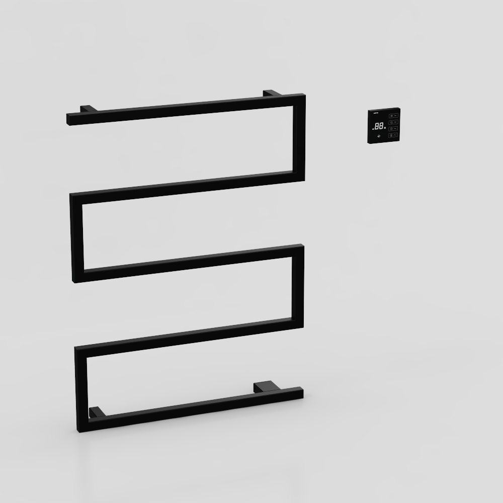 Modern high-end model-carbon fiber electric towel rack-F317-2 matte black