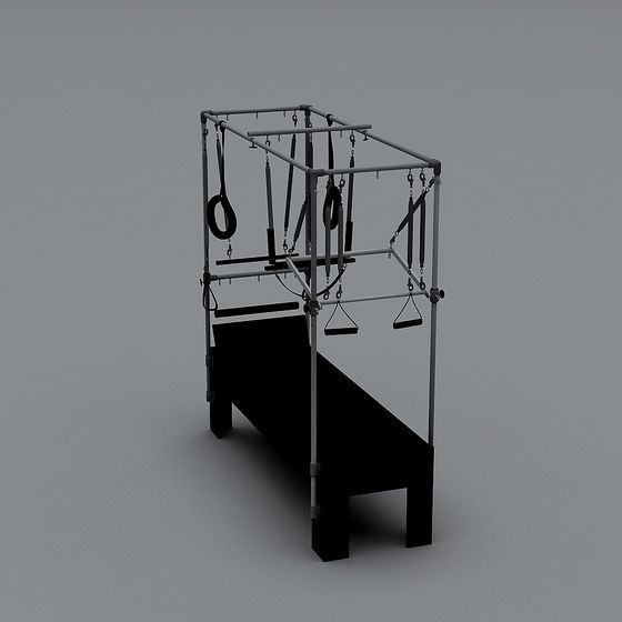 Futuristic Fitness Rack 3D model for Creative Projects