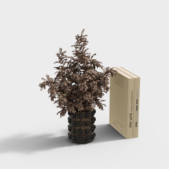 Vintage Green Plant Low Poly 3D model