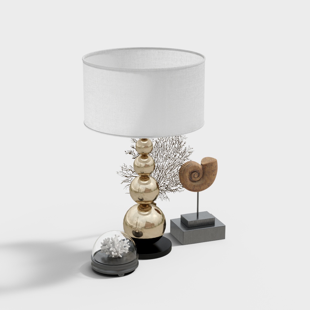 Ocean-Inspired Table Lamp 3D model