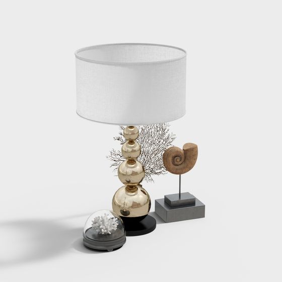 Ocean-Inspired Table Lamp 3D model