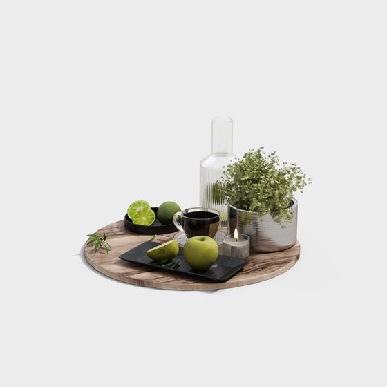 Natural Dining Table 3D model for Modern Spaces
