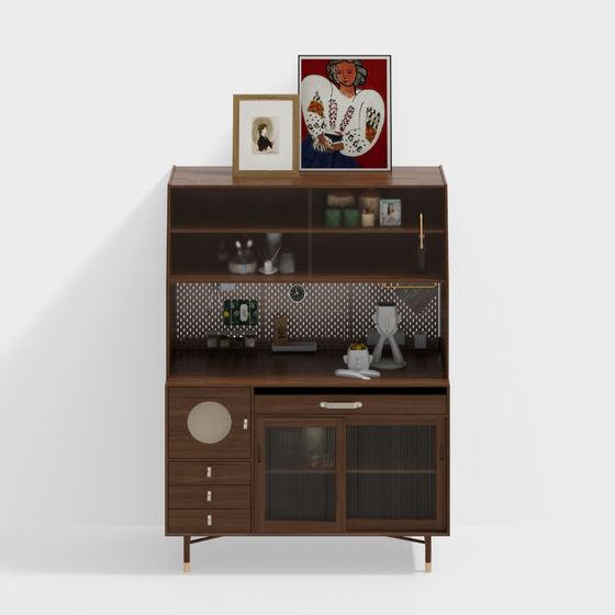Mid-Century Modern Display Cabinet 3D model