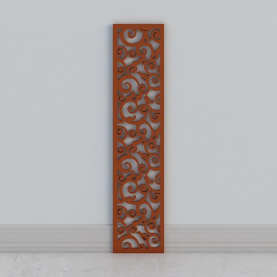 Artistic Volute Panel 3D model for Modern Spaces