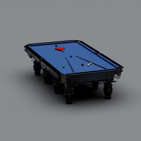 Realistic Pool Table 3D model for Dynamic Spaces