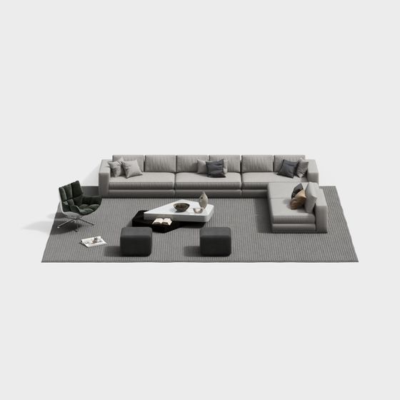 Urban Living Room Sofa 3D model