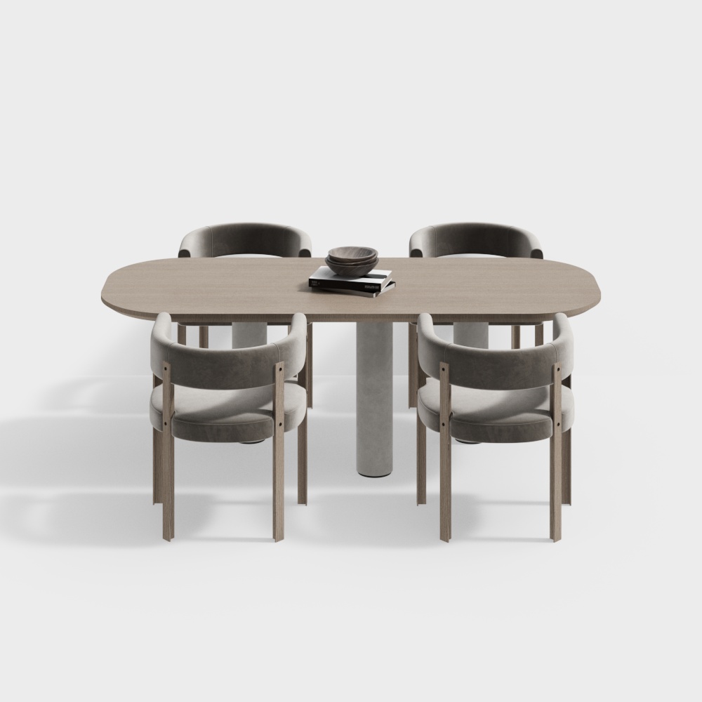 Ensemble de table à manger moderne et chaises