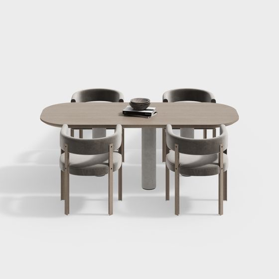 Ensemble de table à manger moderne et chaises