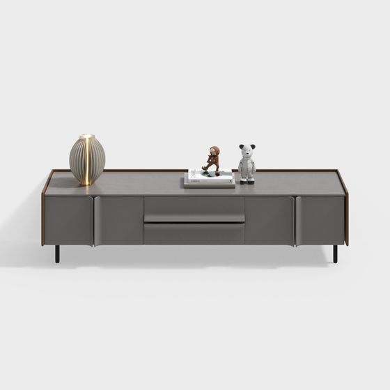 Elegant Minimalist TV Stand 3D model