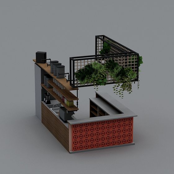 Urban Balcony Garden 3D model