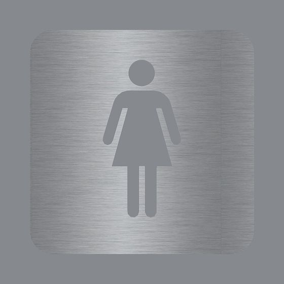 Stylish Women's Restroom Sign 3D model