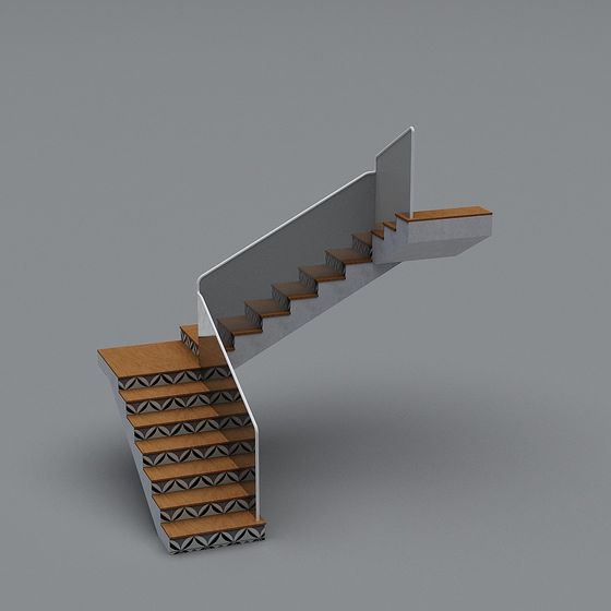 Elegant Low-Poly Staircase 3D model for Creative Projects