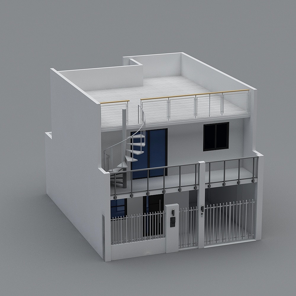 Modern Urban Cottage 3D Model
