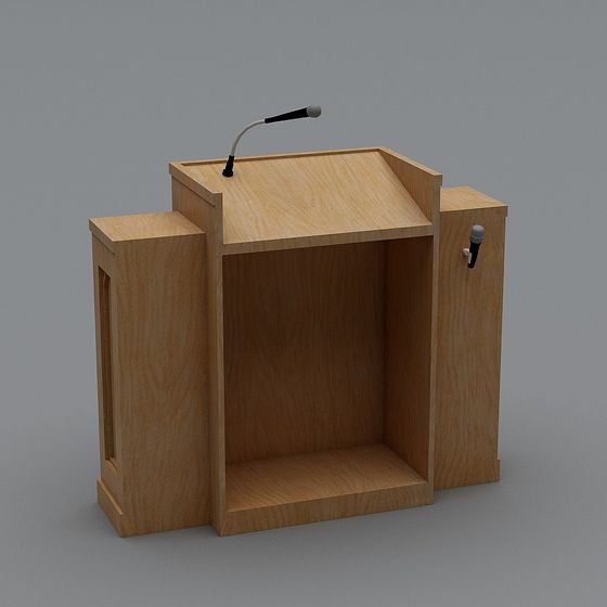 Realistic Low-Poly Podium 3D Model for Creative Projects