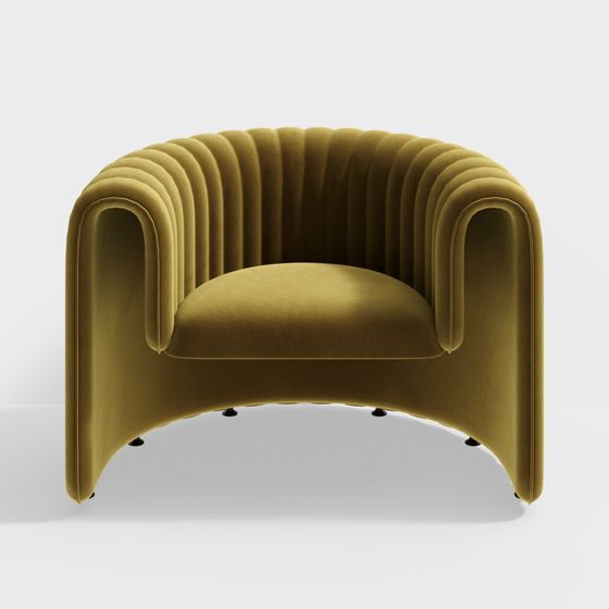 Velvet Rib Chair 3D model