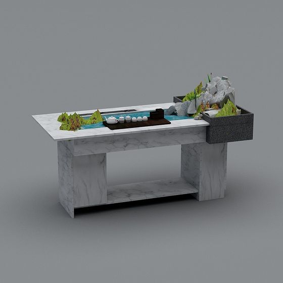Marble Tea Table 3D model
