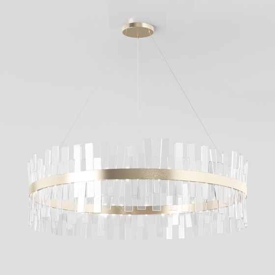Crystal Cascade 3D model Chandelier for Modern Interiors