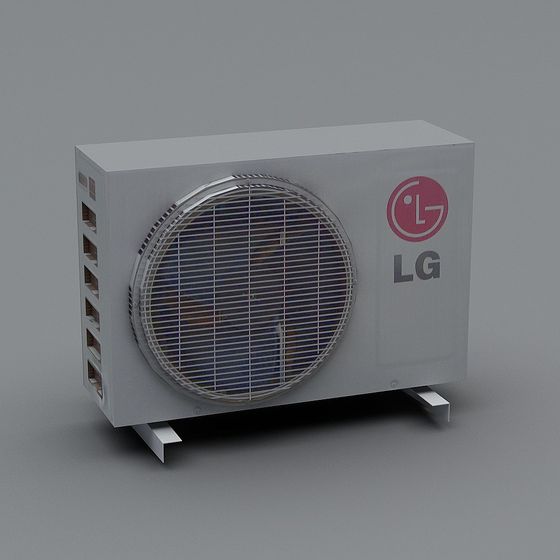 Realistic LG Air Conditioner 3D Model