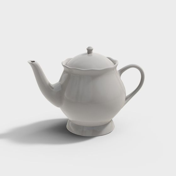 Elegant Low-Poly Teapot 3D model