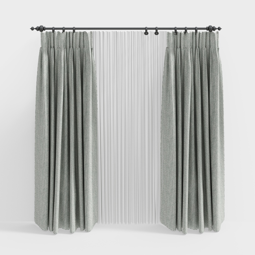 Design Space - Coral Sea - High Precision -M2700-3- Fabric Curtain 290cm