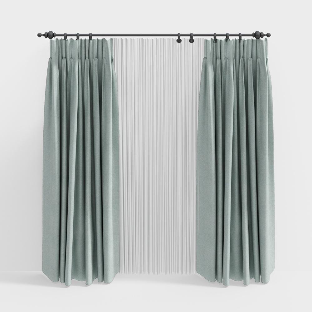 디자인 스페이스 - 코랄 해 - 고정밀 -M83223-3- 천 커튼 290cm