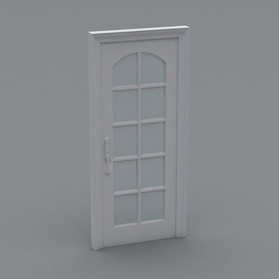 Stylish Low-Polygon 3D Door Model for Modern Interiors