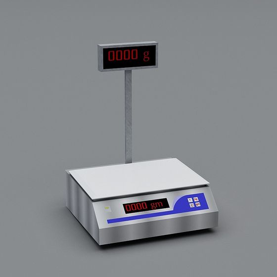 Realistic Electronic Scale 3D model