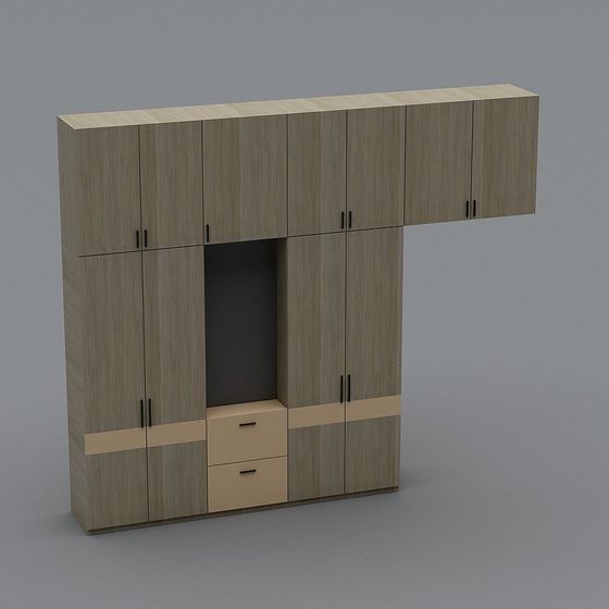 Modern Minimalist Wardrobe 3D model