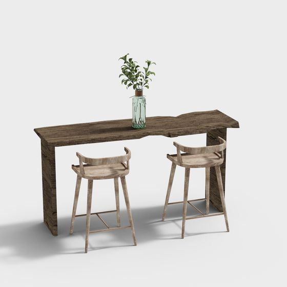 Forest Whisper Bar Counter 3D model