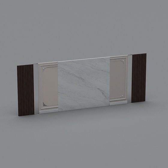 Stylish Marble Screen 3D model for Modern Interiors