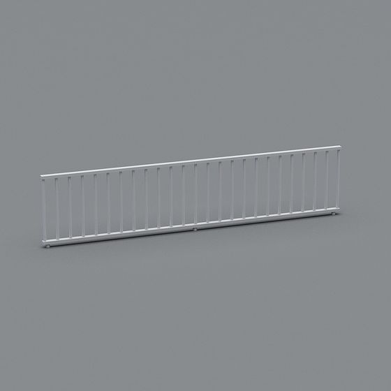 Modern Urban Low-Poly Barrier 3D model