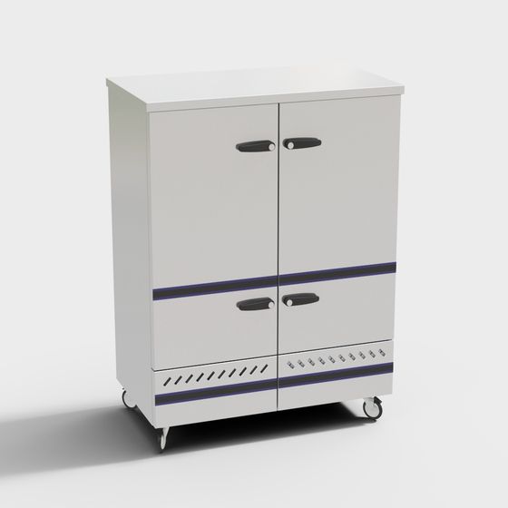 Sleek Mobile Storage Cabinet 3D model