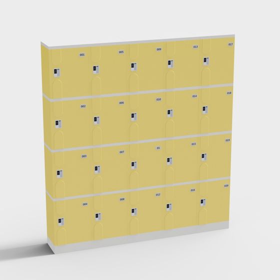 Stylish School Locker 3D model