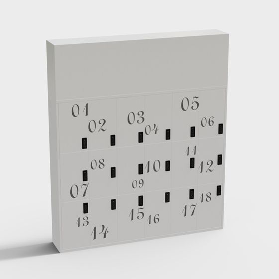 Minimalist Storage Cabinet 3D model