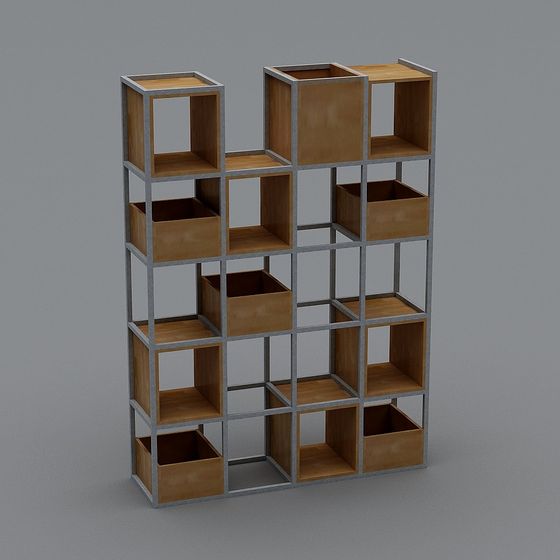 Modular Bookshelf 3D Model for Modern Urban Spaces