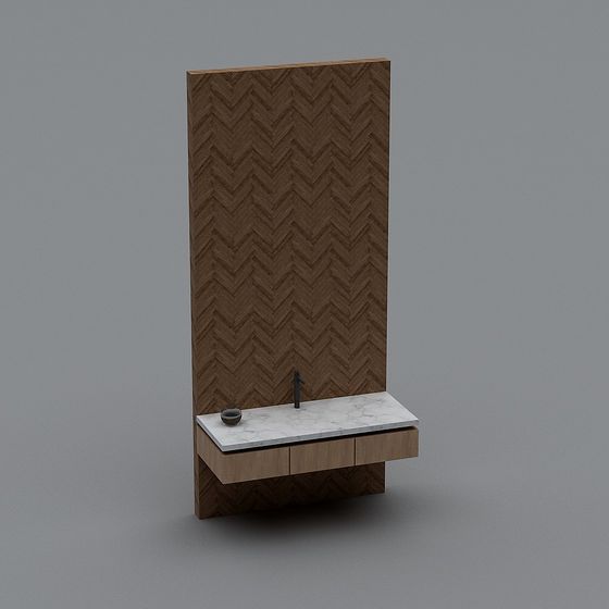 Herringbone Wall Sink 3D model
