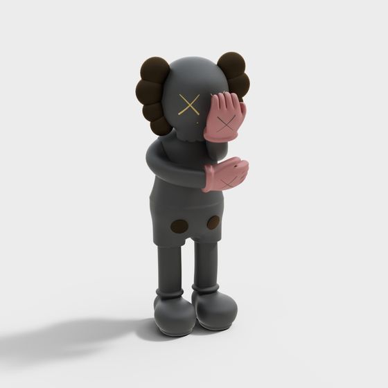 Kaws Companion 3D Model - Low Poly and High Detail