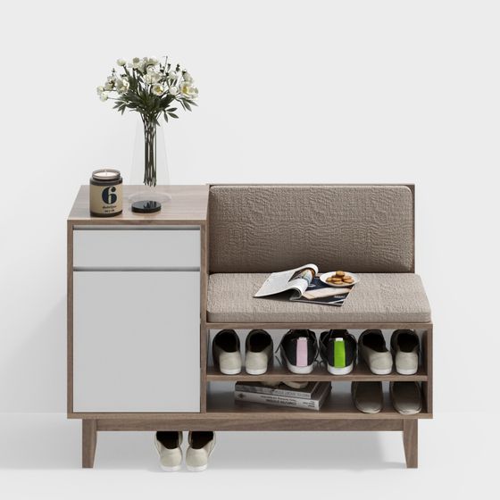 Multifunctional Storage Bench 3D Model