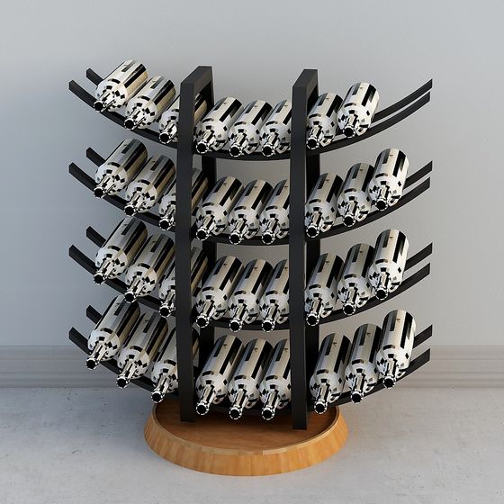 Low Poly Rotating Tool Rack 3D model