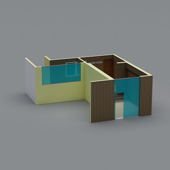 Reception Area 3D Model for Modern Design
