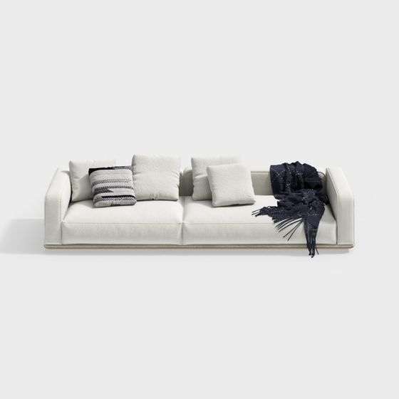 Urban Comfort Low-Poly Sofa 3D model