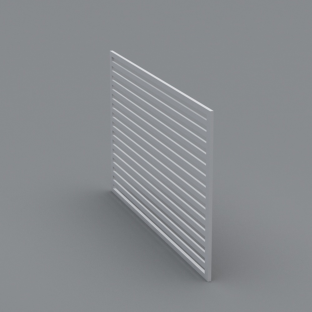 Elegant Low-Poly Louver Panel 3D model
