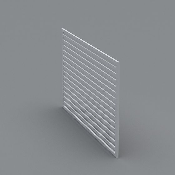 Elegant Low-Poly Louver Panel 3D model