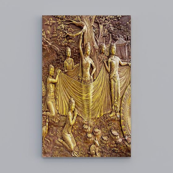 Ancient Relief 3D Model for Creative Projects
