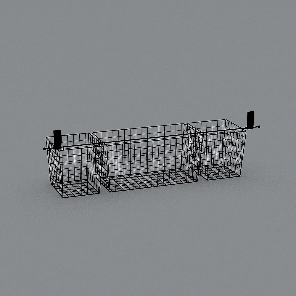 Modern Grid Storage Rack 3D Model