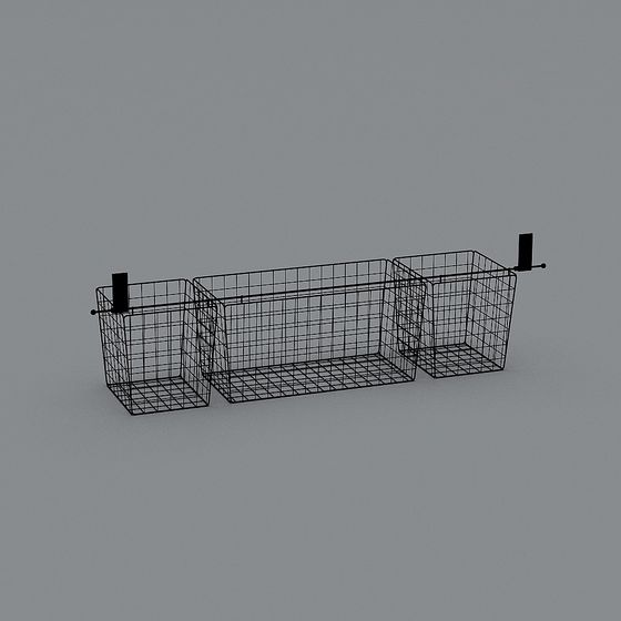 Stylish Grid Storage Rack 3D Model for Contemporary Spaces