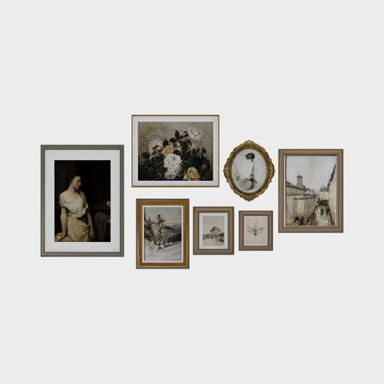 Vintage Art Frames 3D model