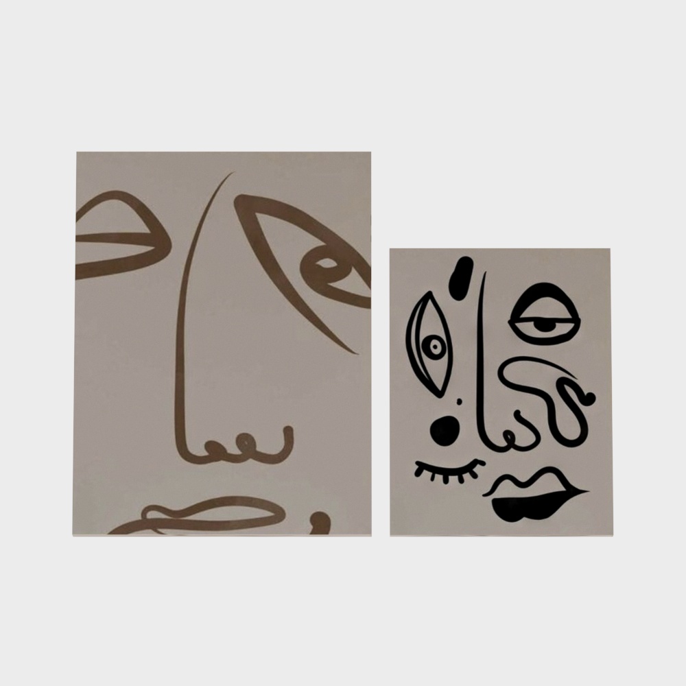 Abstract Face 3D Model in Low Poly Style